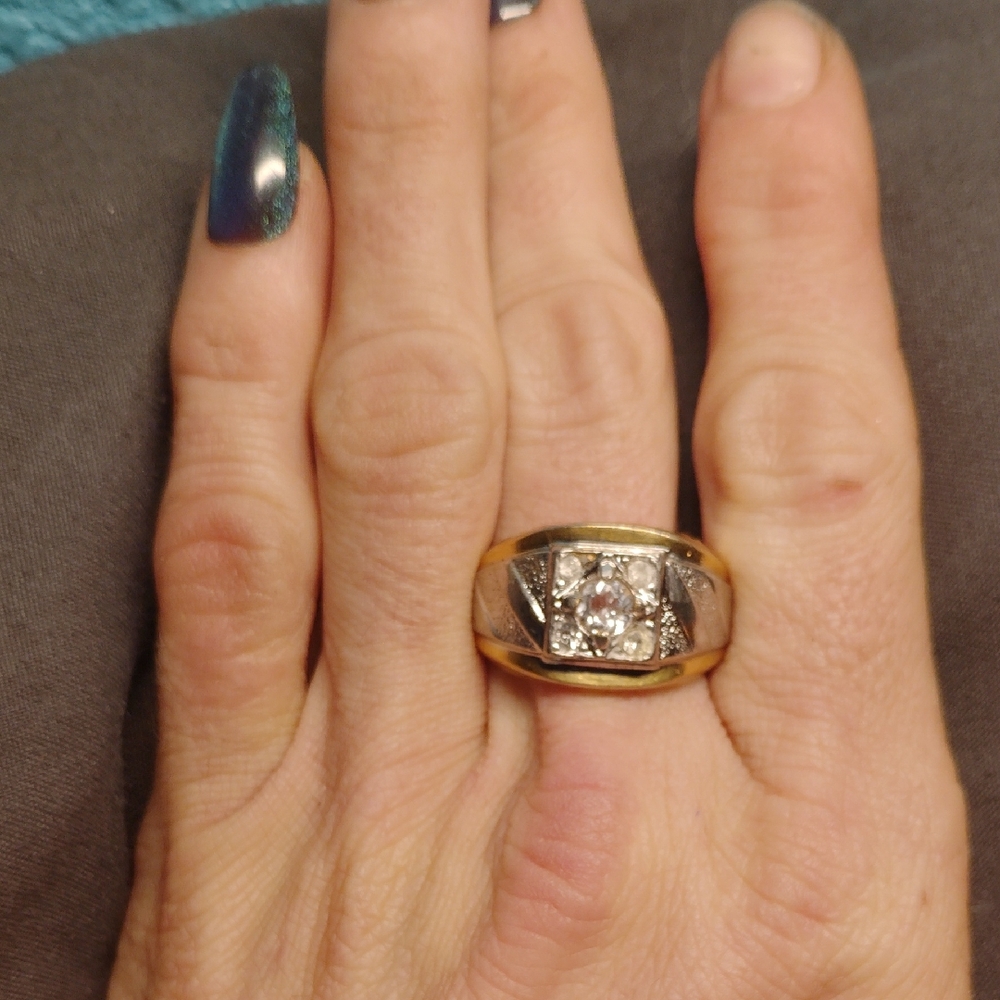 Elegant Gold and Silver Men's Ring